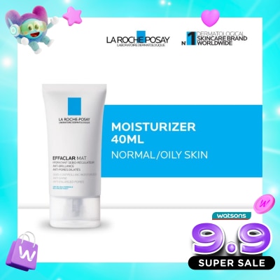 LA ROCHE POSAY - Effaclar Mat Moisturizer 40ml - Pelembab Wajah Matte Kulit Normal/ Berminyak 40ml image