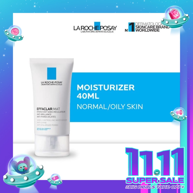 Effaclar Mat Moisturizer 40ml - Pelembab Wajah Matte Kulit Normal/ Berminyak 40ml