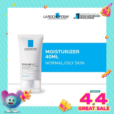 LA ROCHE POSAY - Effaclar Mat Moisturizer 40ml - Pelembab Wajah Matte Kulit Normal/ Berminyak 40ml