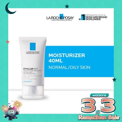 LA ROCHE POSAY Effaclar Mat Moisturizer 40ml - Pelembab Wajah Matte Kulit Normal/ Berminyak 40ml