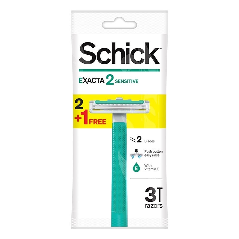 Schick Exacta 2 Sensitive Hanger Hijau