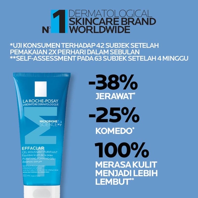 Effaclar Foaming Gel Cleanser 200ml - Facial Wash Kulit Jerawat/ Berminyak 200ml