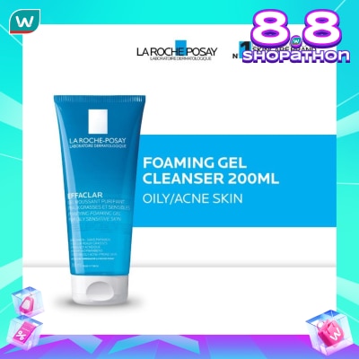 LA ROCHE POSAY Effaclar Foaming Gel Cleanser 200ml - Facial Wash Kulit Jerawat/ Berminyak 200ml