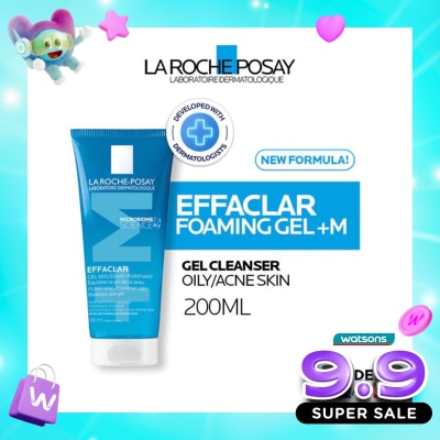 LA ROCHE POSAY - Effaclar Foaming Gel Cleanser 200ml - Facial Wash Kulit Jerawat/ Berminyak 200ml image