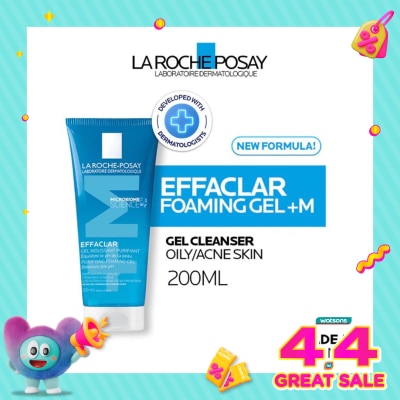 LA ROCHE POSAY - Effaclar Foaming Gel Cleanser 200ml - Facial Wash Kulit Jerawat/ Berminyak 200ml