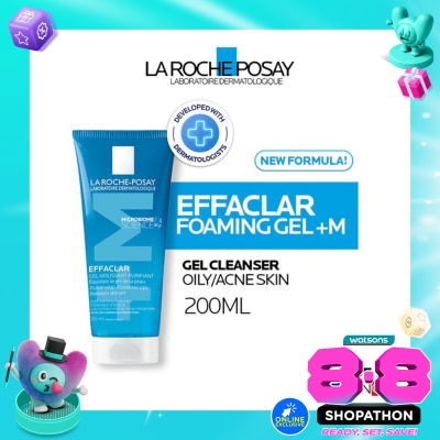 LA ROCHE POSAY - Effaclar Foaming Gel Cleanser 200ml - Facial Wash Kulit Jerawat/ Berminyak 200ml image