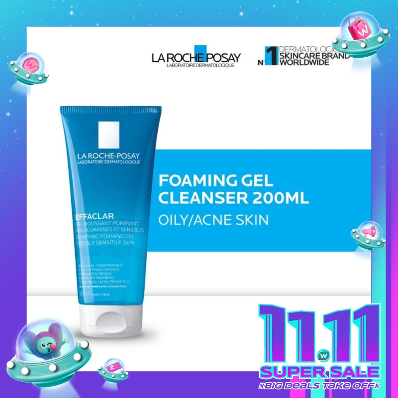 Effaclar Foaming Gel Cleanser 200ml - Facial Wash Kulit Jerawat/ Berminyak 200ml