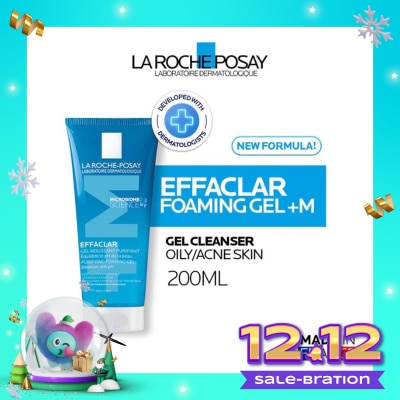LA ROCHE POSAY Effaclar Foaming Gel Cleanser 200ml - Facial Wash Kulit Jerawat/ Berminyak 200ml