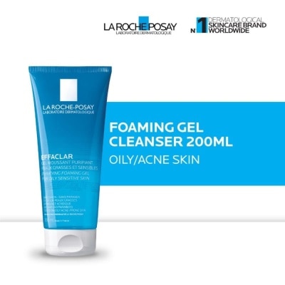 LA ROCHE POSAY Effaclar Foaming Gel Cleanser 200ml - Facial Wash Kulit Jerawat/ Berminyak 200ml