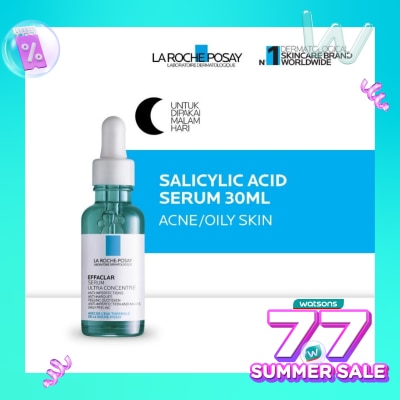 LA ROCHE POSAY Effaclar Salicyclic Acid Serum 30ml - Serum Wajah Kulit Jerawat/ Berminyak 30ml