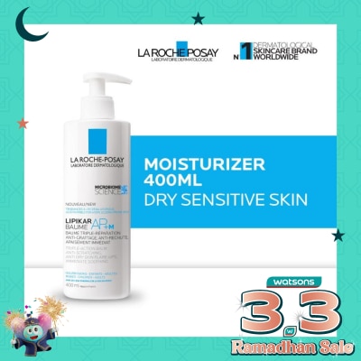 LA ROCHE POSAY Lipikar Baume AP+M Balm 400ml- Face/ Body Moisturizer Kulit Alergi/ Sensitif/ Kering 400ml