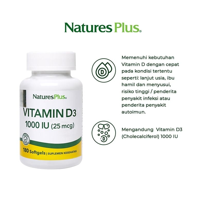 Vitamin D3 1000 IU Softgel 180'S