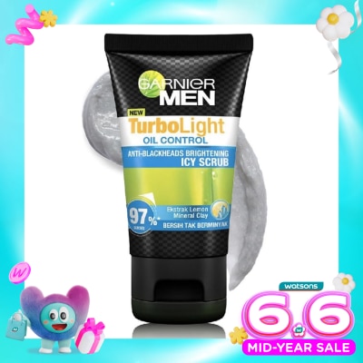 GARNIER - Men Turbolight Oil Control Icy Scrub Skin Care - 100ml