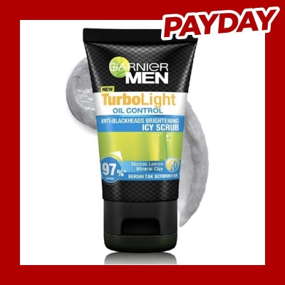 GARNIER Men Turbolight Oil Control Icy Scrub Skin Care - 100ml