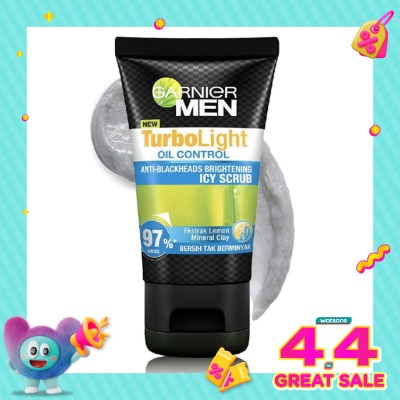 GARNIER - Men Turbolight Oil Control Icy Scrub Skin Care - 100ml