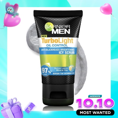 GARNIER Men Turbolight Oil Control Icy Scrub Skin Care 100ml image