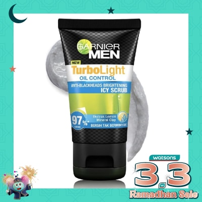 GARNIER Men Turbolight Oil Control Icy Scrub Skin Care - 100ml