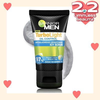 GARNIER Men Turbolight Oil Control Icy Scrub Skin Care - 100ml