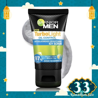 GARNIER Men Turbolight Oil Control Icy Scrub Skin Care - 100ml