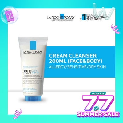 LA ROCHE POSAY Lipikar Syndet AP+ Cleanser 200ml - Facial/ Body Wash Kulit Alergi/ Sensitif/ Kering 200ml