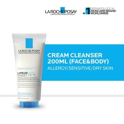 LA ROCHE POSAY Lipikar Syndet AP+ Cleanser 200ml - Facial/ Body Wash Kulit Alergi/ Sensitif/ Kering 200ml