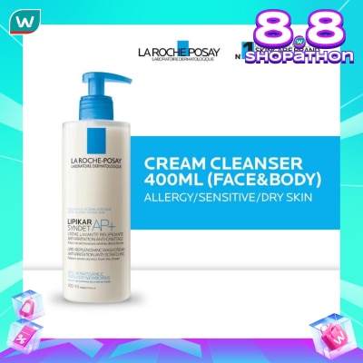 LA ROCHE POSAY Lipikar Syndet AP+ Cleanser 400ml - Facial/ Body Wash Kulit Alergi/ Sensitif/ Kering 400ml