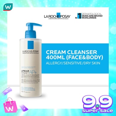 LA ROCHE POSAY Lipikar Syndet AP+ Cleanser 400ml - Facial/ Body Wash Kulit Alergi/ Sensitif/ Kering 400ml