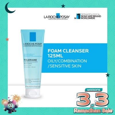 LA ROCHE POSAY Toleriane Foaming Cleanser 125ml - Facial Wash Kulit Berminyak/ Kombinasi/ Sensitif 125ml