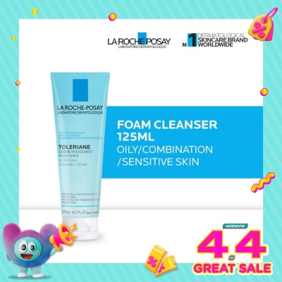 LA ROCHE POSAY - Toleriane Foaming Cleanser 125ml - Facial Wash Kulit Berminyak/ Kombinasi/ Sensitif 125ml