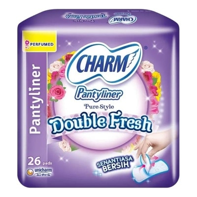 CHARM Panty Liner Pure Style Double Fresh 26s