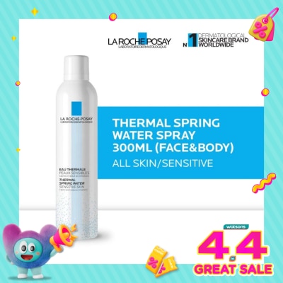 LA ROCHE POSAY - Thermal Spring Water Mist 300ml All Skin/ Sensitive Skin For Face And Body - Spray Kulit Sensitif Untuk Wajah Dan Badan 300ml
