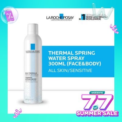 LA ROCHE POSAY Thermal Spring Water Mist 300ml All Skin/ Sensitive Skin For Face And Body - Spray Kulit Sensitif Untuk Wajah Dan Badan 300ml
