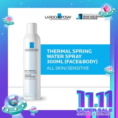 LA ROCHE POSAY Thermal Spring Water Mist 300ml All Skin/ Sensitive Skin For Face And Body - Spray Kulit Sensitif Untuk Wajah Dan Badan 300ml