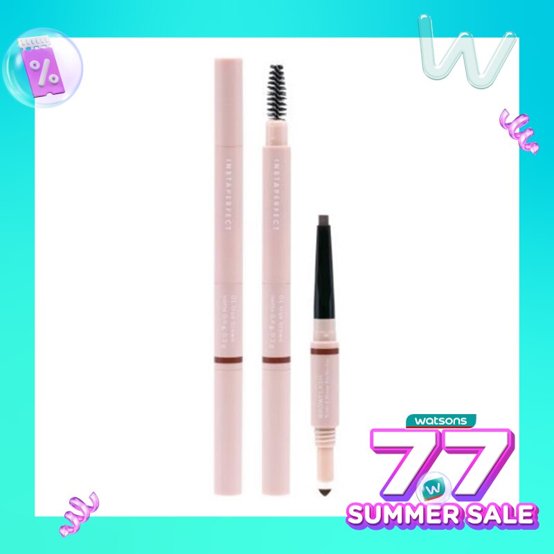 Wardah Instaperfect Browflash 3- in-1 Brow Perfector 01 True Brown