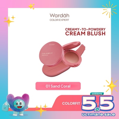 WARDAH - Wardah Colorfit Cream Blush 01 Sand Coral