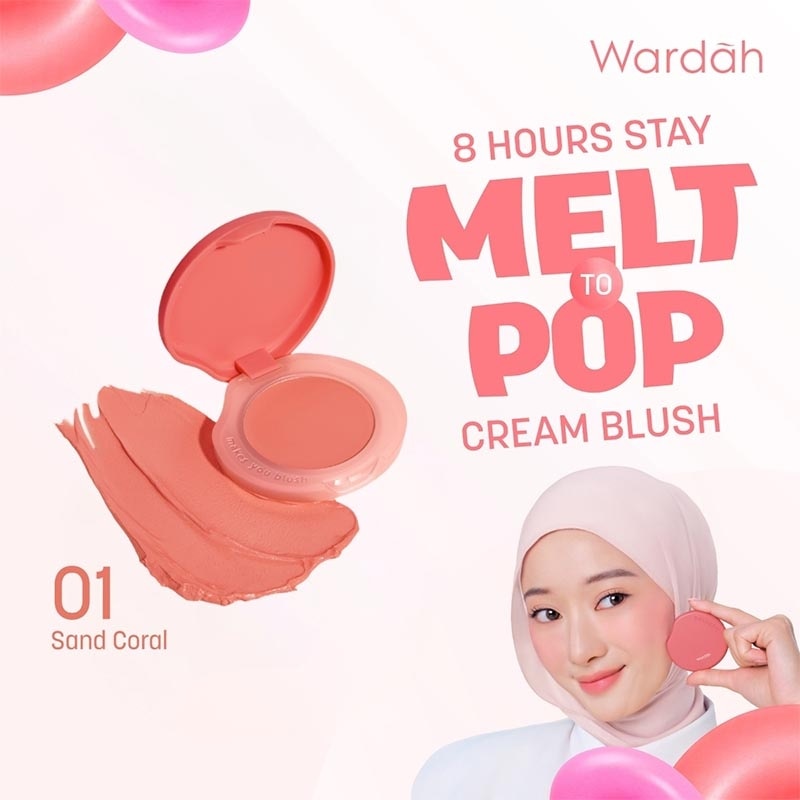 Wardah Colorfit Cream Blush 01 Sand Coral image