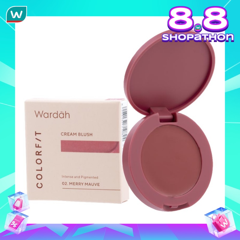 Wardah Colorfit Cream Blush 02 Merry Mauvel