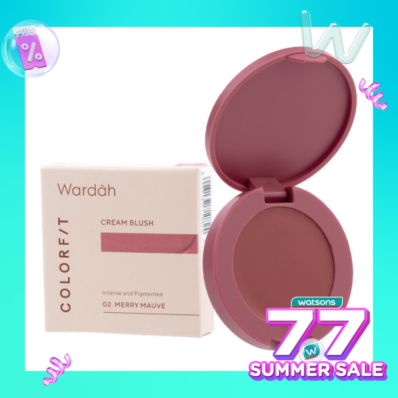 Wardah Colorfit Cream Blush 02 Merry Mauvel