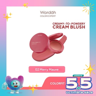 WARDAH - Wardah Colorfit Cream Blush 02 Merry Mauvel