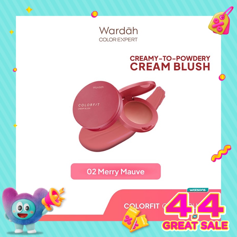 Colorfit Cream Blush 02 Merry Mauve 3g - Formula Ringan dan Teksturnya Creamy