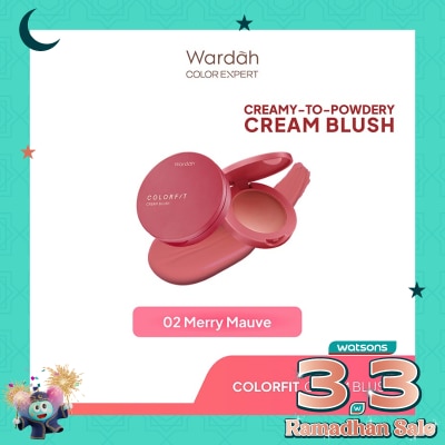 WARDAH Wardah Colorfit Cream Blush 02 Merry Mauvel