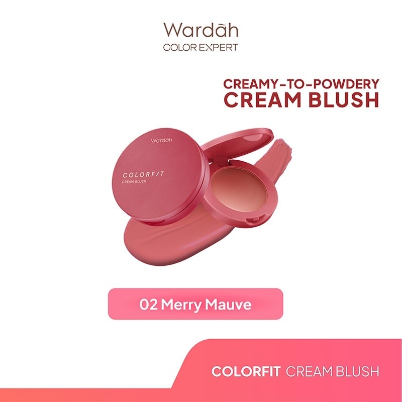 Colorfit Cream Blush 02 Merry Mauve 3g - Formula Ringan dan Teksturnya Creamy