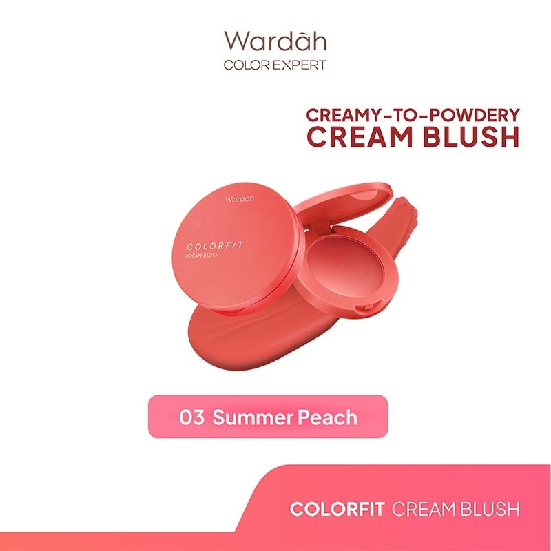 Colorfit Cream Blush 03 Summer Peach 3g - Formula Ringan dan Teksturnya Creamy