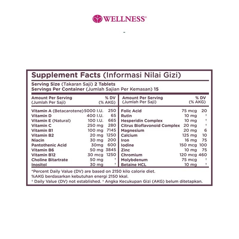 Multivitamin 2-A-Day Tablet 30'S