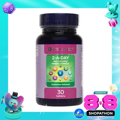 WELLNESS - Multivitamin 2-A-Day Tablet 30'S image