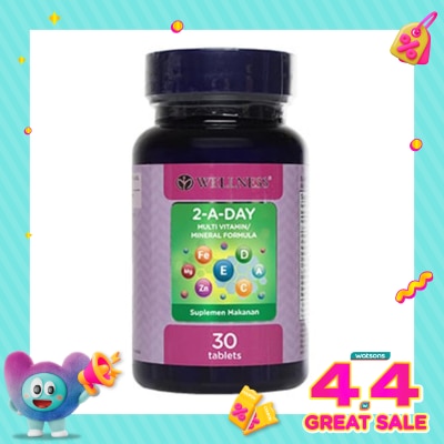 WELLNESS - Multivitamin 2-A-Day Tablet 30'S