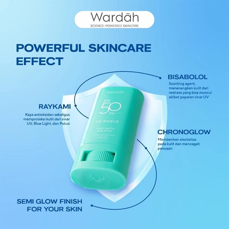 Wardah UV Shield Light Matte Sun Stick SPF 50 PA++++ 22g
