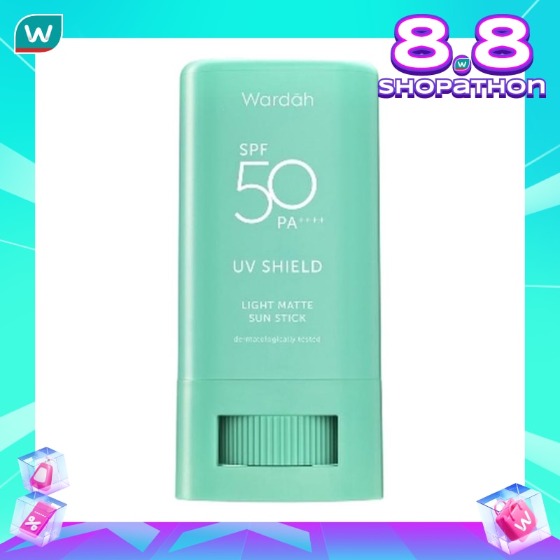 Promo Harga Wardah UV Shield Light Matte Sun Stick SPF50 PA++++  - Watsons