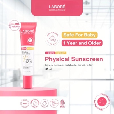 LABORE Labore Sensitive Skin CareBiomeProtect™ Physical Sunscreen SPF50+ PA+++ 30ml