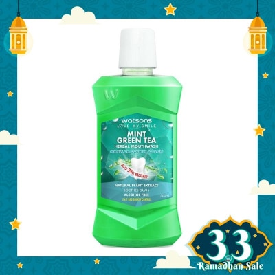 WATSONS Watsons Mint Green Tea Herbal Mouthwash